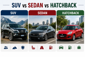 suv vs sedan vs Hatchback